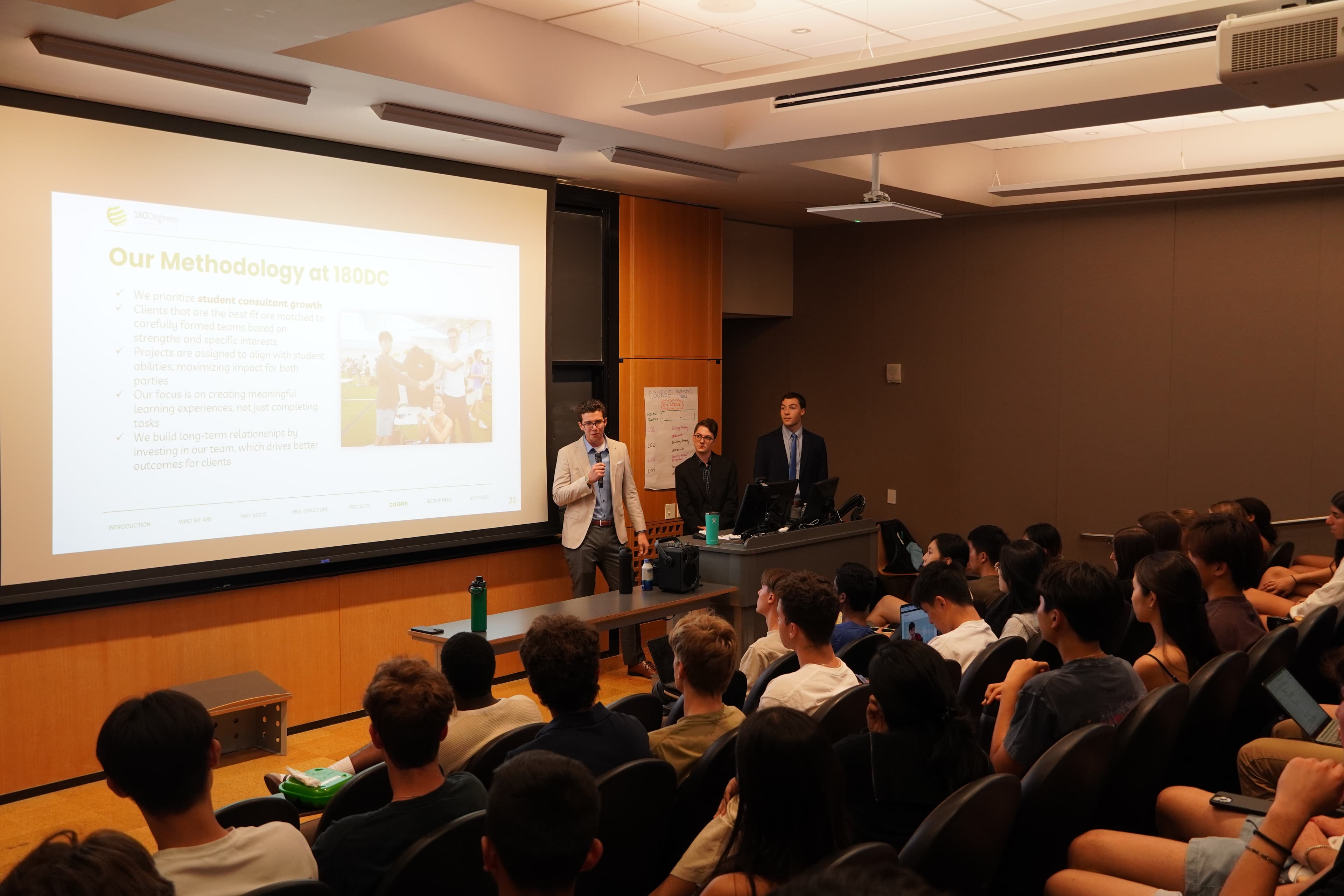 180DC Vanderbilt members at an information session